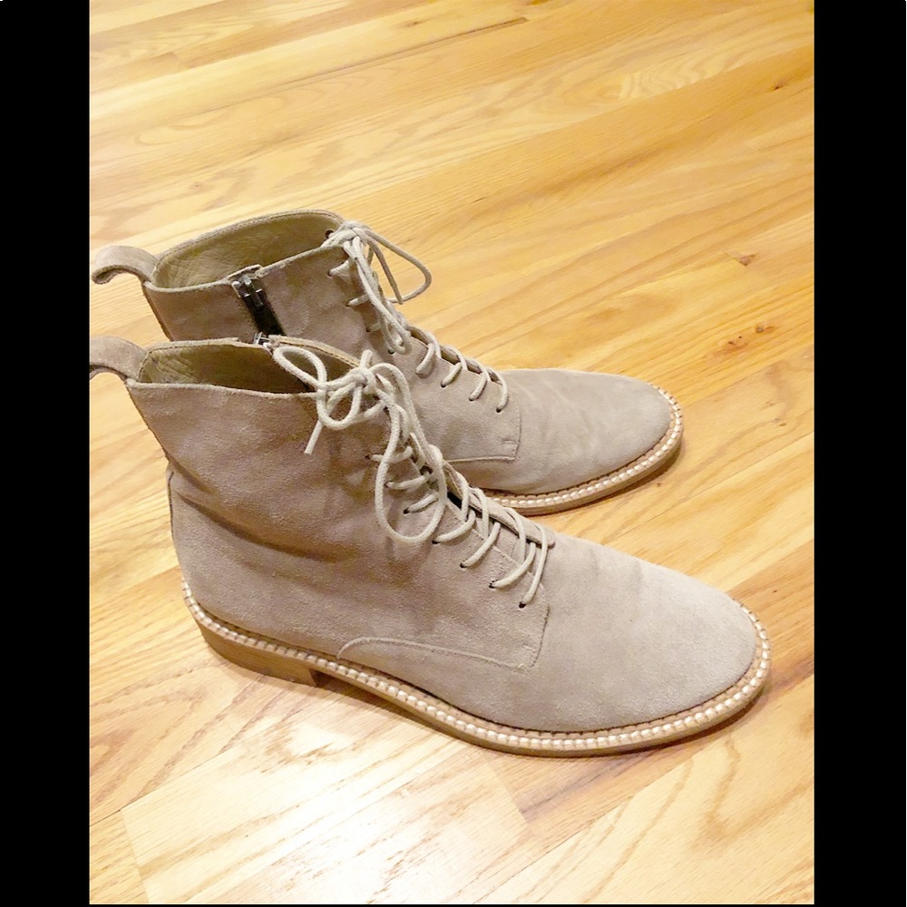 VINCE Cabria Leather Lace Up Boots - Picture 4 of 5